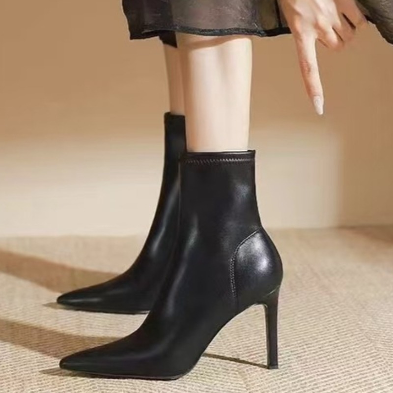 Side Zip Slim Heel Single Boot - Motorcycle Cylinder 评论和价格